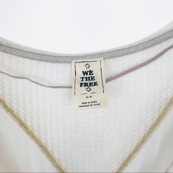 Free People sheer and waffle knit long sleeve - Picture 4 of 5